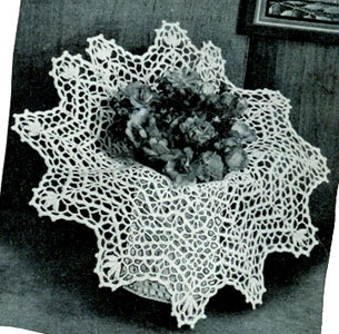 Crocheted Basket Pattern #2134