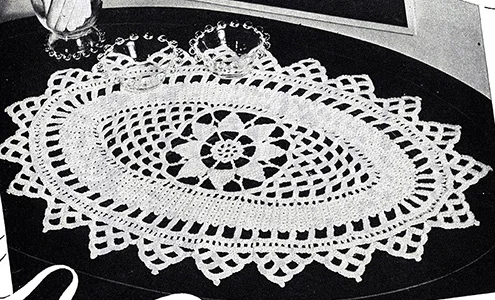 Oblong Doily Pattern #2219