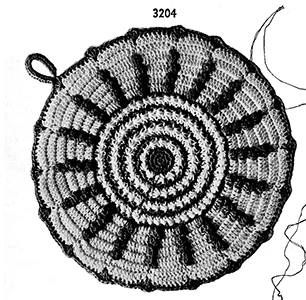 Potholder Pattern #3204