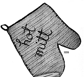 Hot Mitt Potholder Pattern #3220