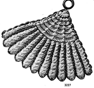 Fan Potholder Pattern #3227