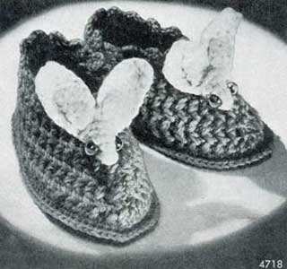 Child's Rabbit Slippers Pattern | No. 4718