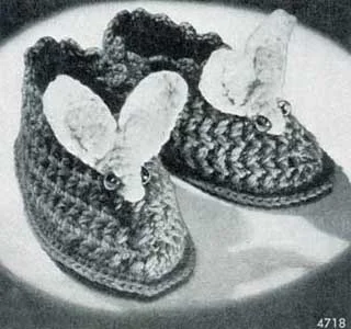 Child's Rabbit Slippers Pattern | No. 4718