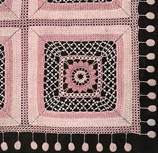 Waffle Stitch and Irish Crochet Bedspread