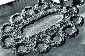 Lazy Daisy Loops Oval Rug Pattern #5105