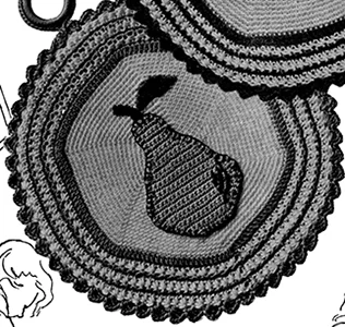 Pear Potholder Pattern #5506