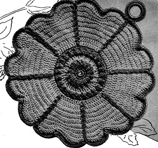 Daisy Potholder Pattern #5516