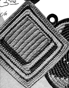 Log Cabin Potholder Pattern #5525