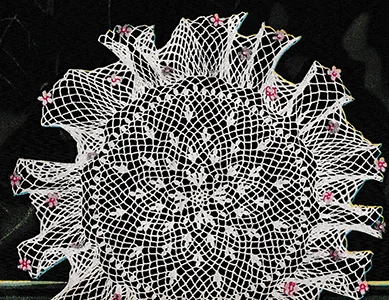 African Violet Ruffle Doily Pattern #6408