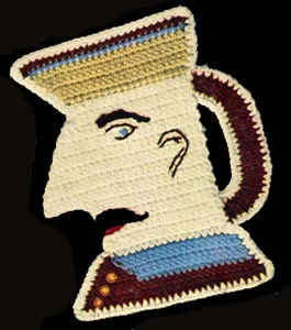 Toby Jug Hot Plate Mat Pattern #7006