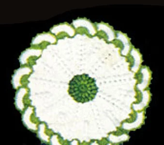 Fluffy Ruffles Hot Plate Mat Pattern #7009