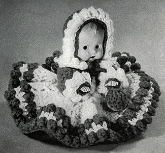 Ruffle Bustle Doll's Dress Pattern #7411