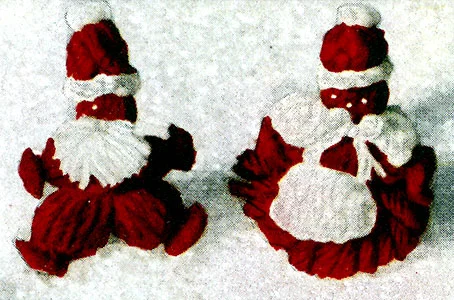 Mr. and Mrs. Santa Lapel Pins Pattern