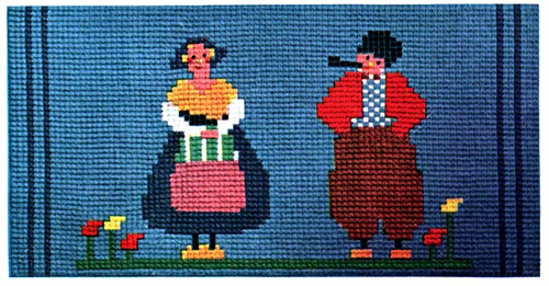 Dutch Boy and Girl Rug Pattern