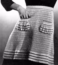 Crocheted Apron Pattern #4030