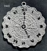 Clock Potholder Pattern #9465