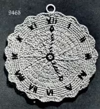 Clock Potholder Pattern #9465