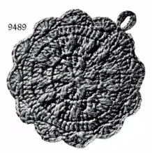 Round Scallop Potholder Pattern #9489