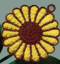 Sunflower Potholder Pattern #S-352