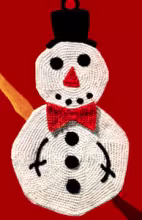 Snow Man Potholder Pattern #S-371
