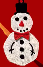 Snow Man Potholder Pattern #S-371