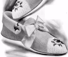 Ladies' Crochet Slippers Pattern #1014
