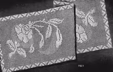 Radiant Rose Runner and Chair Set Pattern #7521