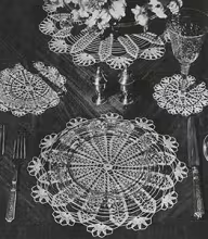 Flower Spoke Luncheon Set Pattern #7550