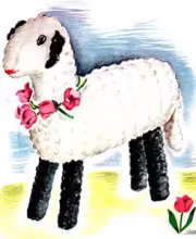 Gardenia White Lamb Stuffed Animal Pattern #PC-1508