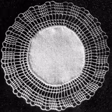Doily with Crochet in Three Colors Pattern #418