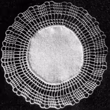 Doily with Crochet in Three Colors Pattern #418