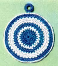 Blue and White Potholder Pattern