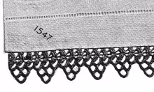 Pointed Medallion Crocheted Edging Pattern #1547