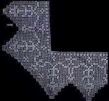 Filet Crochet Edging Pattern #1892