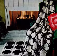 Black and White Afghan & Rug Patterns