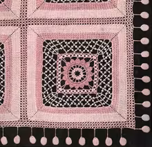 Waffle Stitch and Irish Crochet Bedspread