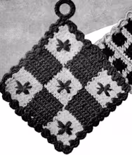 Checked Potholder Pattern #5527
