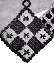 Checked Potholder Pattern #5527