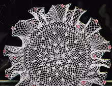 African Violet Ruffle Doily Pattern #6408