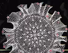 African Violet Ruffle Doily Pattern #6408