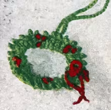 Holly Wreath Curtain Pulls Patterns