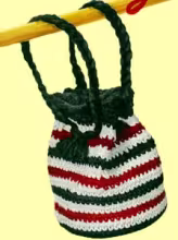 Red, White and Black Drawstring Bag Pattern